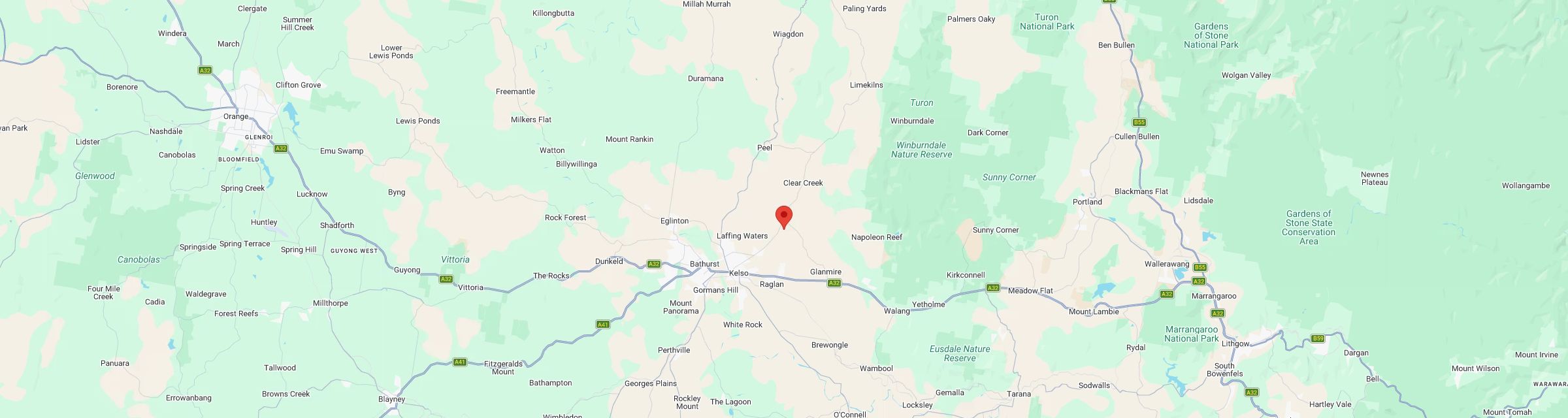 Map showing the MKD Fencing location near Bathurst, NSW